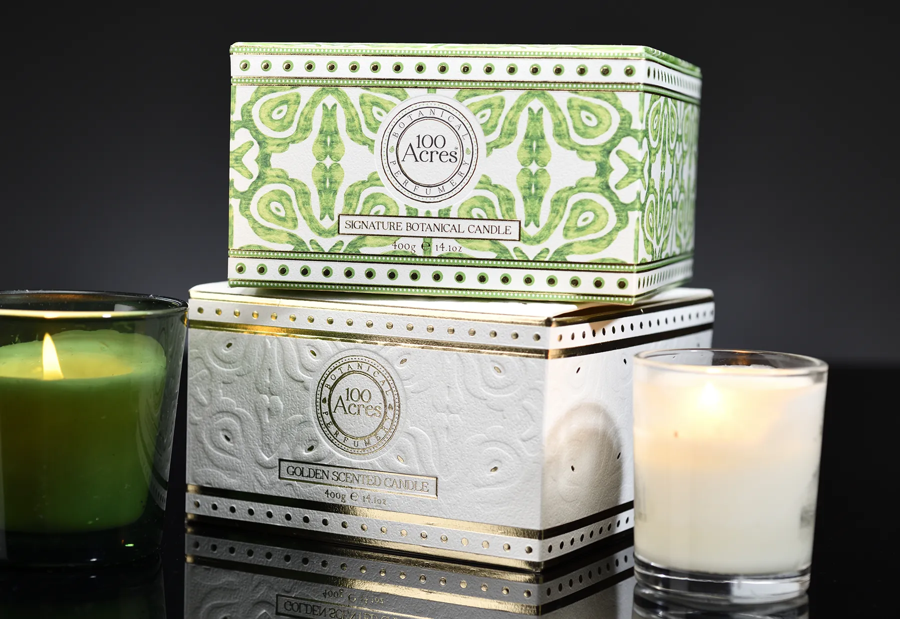 100 Acres branded product packaging boxes