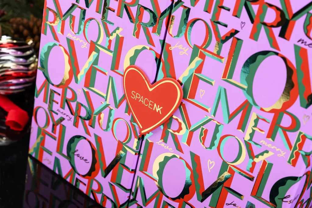 Space NK 2025 advent calendar packaging close up