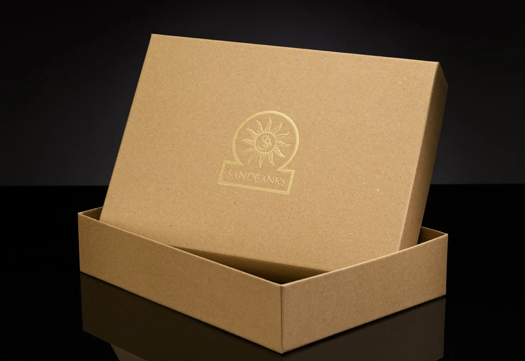 Sandbanks rigid box packaging